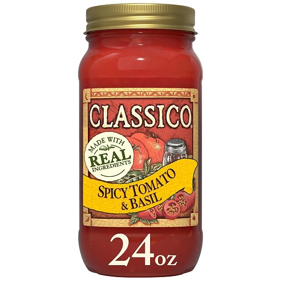 Classico Pasta Sauce, Spicy Tomato & Basil, 24 oz Jar