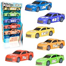 Lollipop - Team NASCAR Nitro Racers Pull Back Diecast Race Cars for Kids 6-Pack Licensed NASCAR Toys with Racing Action Pocket Size Race Cars for Toddlers and Boys Ages 3+