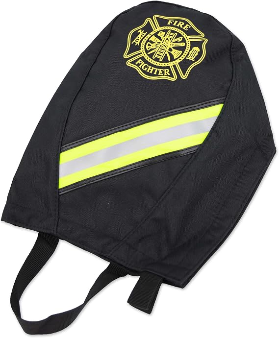Lightning X Fireman's Fleece Lined SCBA Air Pak Respirator Firefighter Mask Face Piece Bag for First Responder - Black w/Fleece Lining