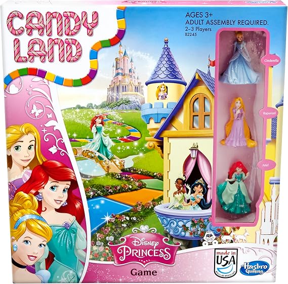 Hasbro Gaming Candy Land Disney Princess Edition Board Game, Preschool Games for 2 to 3 Players, Easter Gifts for Boys and Girls, Family Games for Kids Ages 3 and Up