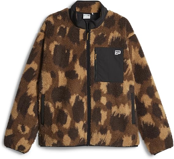 Puma 621677 Men's Fleece Boa Outerwear DOWNTOWN AOP Sherpa