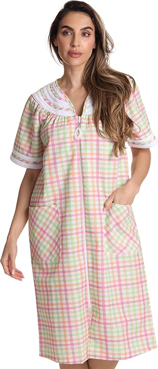 Dreamcrest Short Sleeve Zipper Front Duster