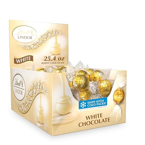 Lindt Lindor White Chocolate Truffles 60 Count Box by Lindt [Foods]