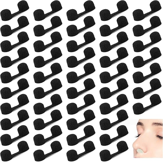 100 Pieces Disposable Nose Filters Nose Plug Filter for Spray Tanning Softness Sponge Nose Filter for Sunless Outdoor Nose Protection(Black)