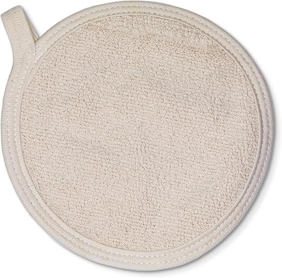 100% Cotton Pot Holders & Hot Pads (2-Pack), 8", High Heat Resistance,Made in America (Natural)