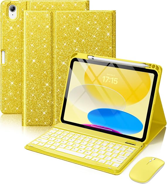 Hamile for iPad A16 11th 10th Generation Case with Keyboard - Wireless