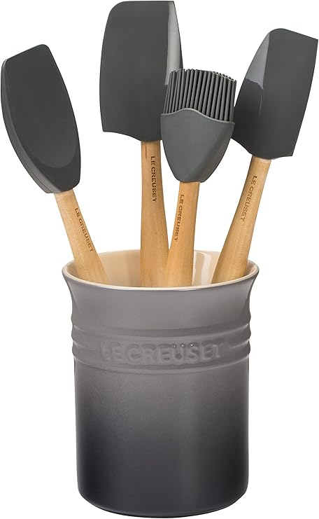 Le Creuset Stoneware & Silicone 5pc. Utensil Crock Set, Oyster