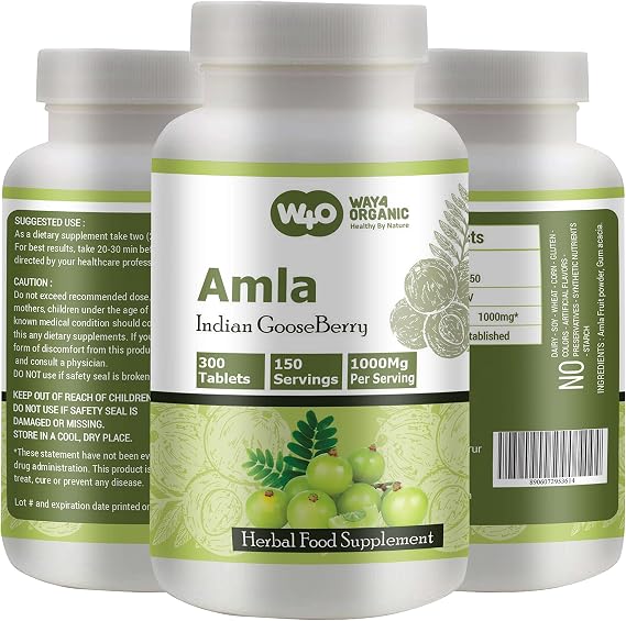 Amla Fruit Extract Capsules Tablets - 300 Pills, 150 Servings, 1000 mg, Amalaki Fruit Pack of 1