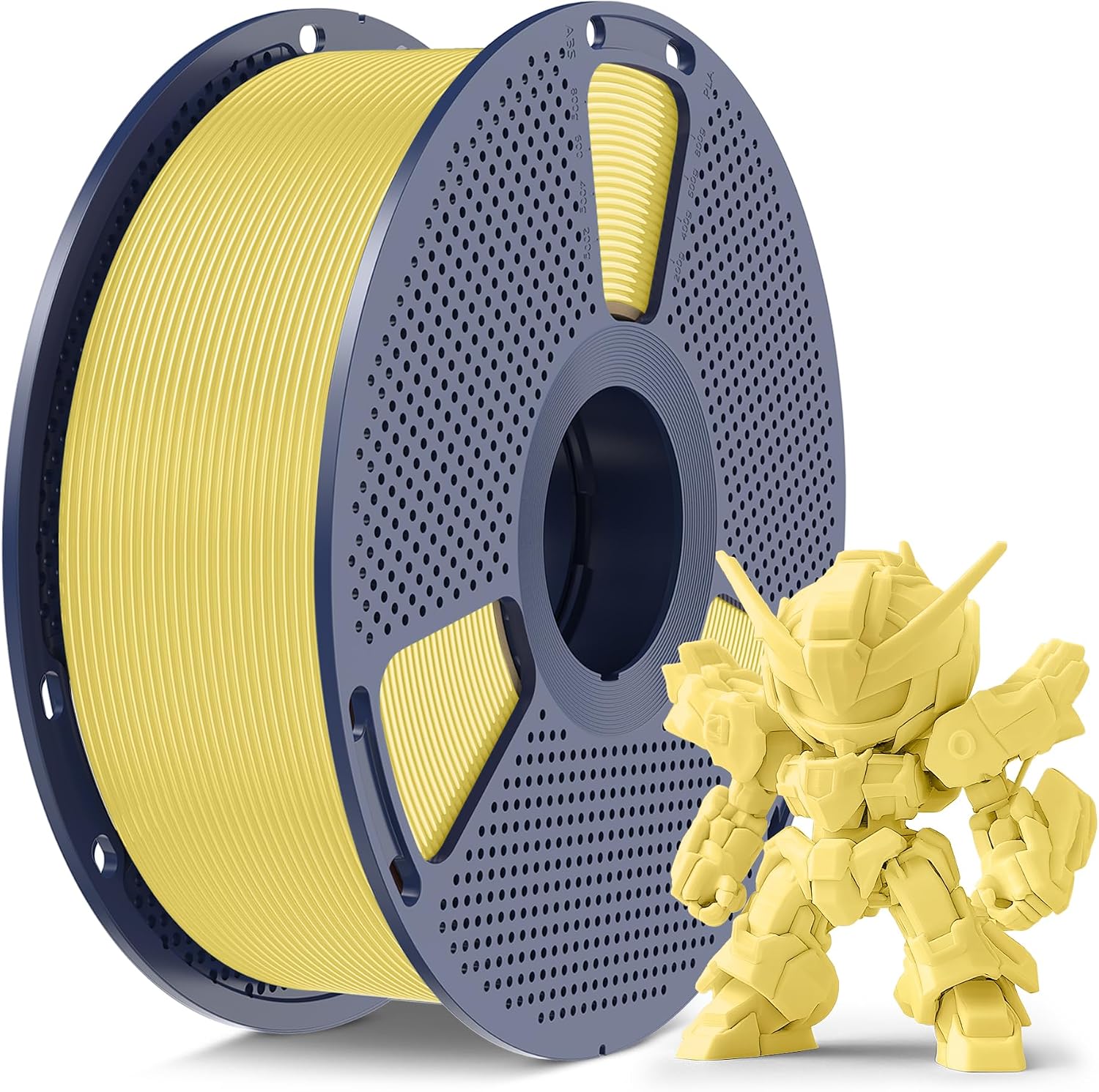 SUNLU High Speed PLA Meta Filament,1KG PLA 3D Printer Filament 1.75mm,Tougher Neatly Wound 3D Filament,Dimensional Accuracy - 0.02 mm,Fits for Most FDM 3D Printers,1KG Spool2.2lbs,Lemon Yellow