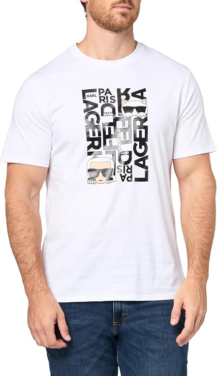 Karl Lagerfeld Men's Pullover Short Sleeve Choupette T-Shirt