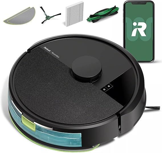 iRobot Roomba 105 Combo Robot Vacuum & Mop - Easy to use, Intense Power-Lifting Suction, LiDAR Navigation, Multiple Cleaning Modes, Avoids Mopping