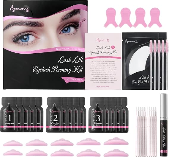 Lash Lift Kits 2 in 1 Eyelash Lift Kit, Eyebrow Lamination Kit Lash Perm Kit, Semi Permanent Lash Extension Curling Set, Individual Package, for Eyelash and Eyebrow Treatment 15pcs