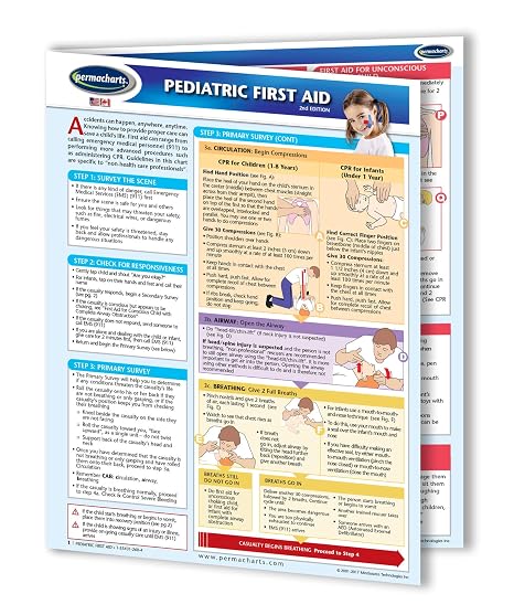 Pediatric First Aid Guide - Medical Quick Reference Guide by Permacharts