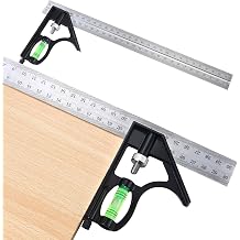 Ayarlanabilir Kombine Takım 300 mm Paslanmaz Çelik Açı Cetveli Kombine Cetvel 45°/90° Marangoz Açı Ölçümleri için Paralel Cetvel