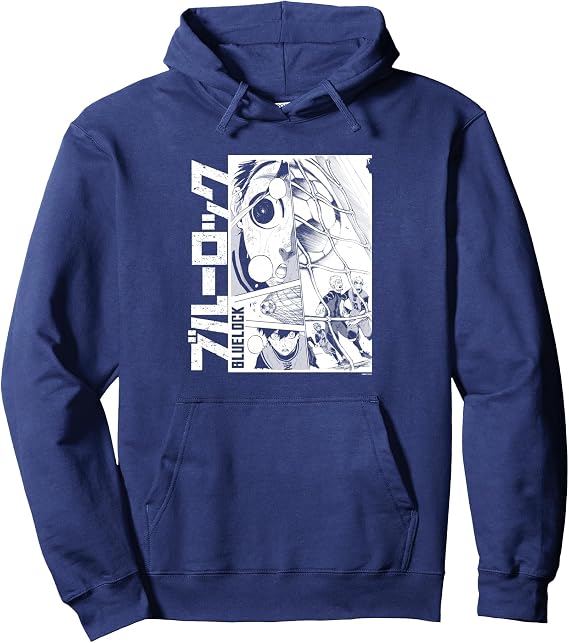 Blue Lock Yoichi Isagi Epic Goal Distressed Manga Panels Pullover Hoodie