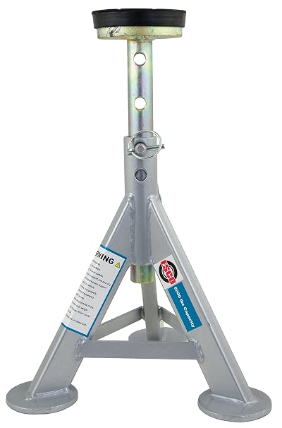 ESCO 10499 Low Profile Performance Jack Stand, Flat Top Rubber Cushion Post, 3 Ton Capacity