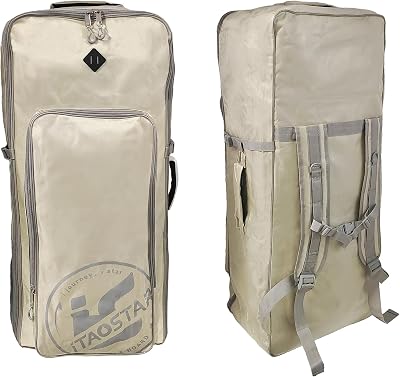 120L Paddle Board Backpack with front pocket, paddleboard bag with 1680D cloth, SUP bag with top and side handles, adjust strap for convenient travel transfer, paddle board accessories