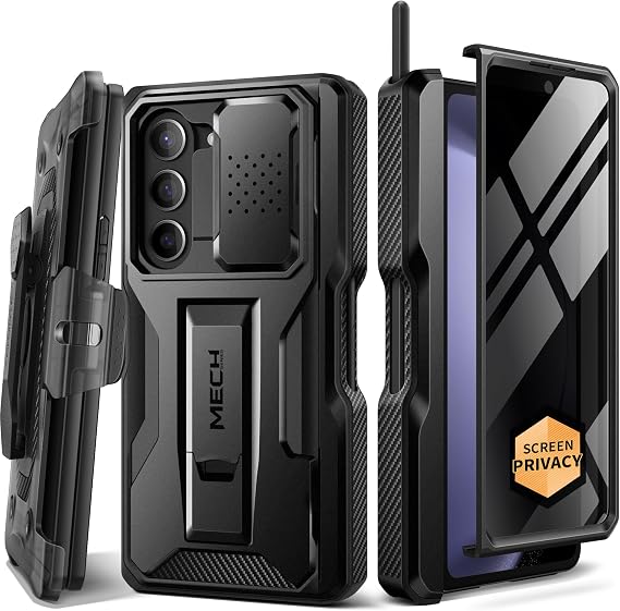 TONGATE for Z Fold 5 Case, with S Pen Slot & Privacy Screen, Black
