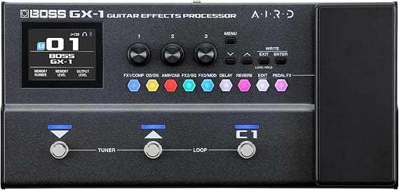 BOSS GX-1 | Ultra-Portable Guitar Effects Processor | Packed with Iconic Amps & Effects | Premium AIRD Sound Engine | Ideal for Beginner Guitarists | Bluetooth Connectivity | Versatile Power Options