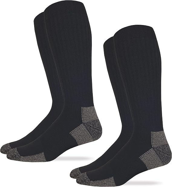 Carolina Ultimate Mens Ultra-Dri Over the Calf Steel Toe Work Boot Socks 2 Pair Pack