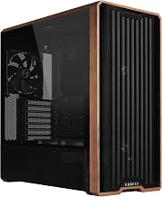 Lian Li LANCOOL 217 Genuine Walnut Wood Computer Case, Mid-Tower ATX PC Case with 5 Pre-Installed PWM Fans 2x170mm, 2x120mm & 1x140mm, Flexible PSU & Cable Installation - White LAN217W