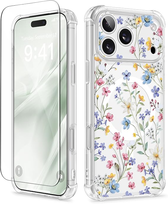 GVIEWIN for iPhone 17 Pro Max Case Compatible with MagSafe,Screen Protector