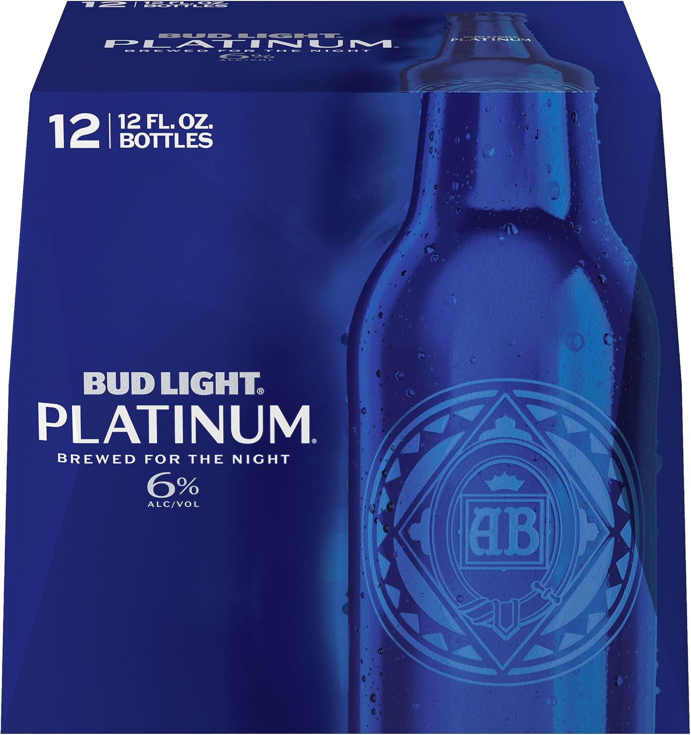 Bud Light Platinum Beer, 12 Pack Beer, 12 FL OZ Bottles
