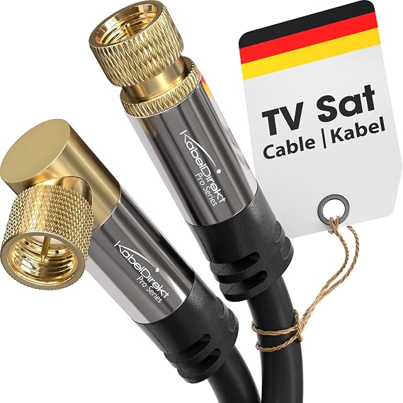 KabelDirekt – Sat TV Kablosu – 2m, 90°/düz