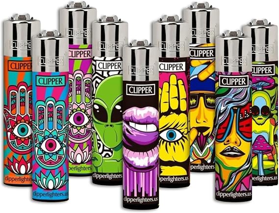 Clipper Classic Large Reusable Lighter, 9 Pack