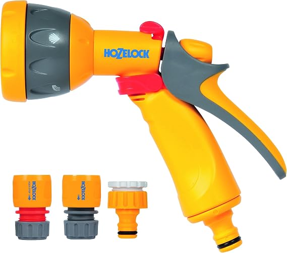 HOZELOCK - Multi-Jet Spray Gun Kit ø 12.5mm - 15mm (1/2"- 5/8") : Complete Spray Kit, Connection Kit, 1 Multi-jet Spray Gun, 1
