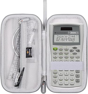 Aproca White Storage Hard Case Fit for Texas Instruments TI-30XIIS  TI-30X IIS 2-LineCasio FX-991EX Fx-82es Plus Scientific Calculator Case Only