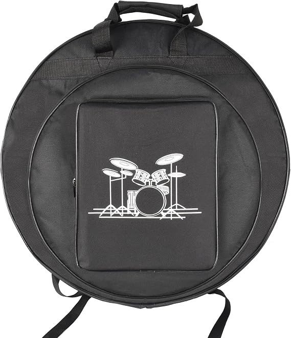 Tosnail 22" Cymbal Gig Bag with Carry Handle, Durable Shoulder Straps and Double Pockets, Great for Dust-Proof Storage