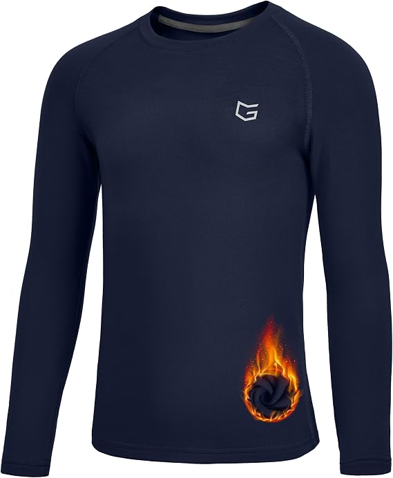 G Gradual Youth Boys Compression Thermal Shirt Long Sleeve