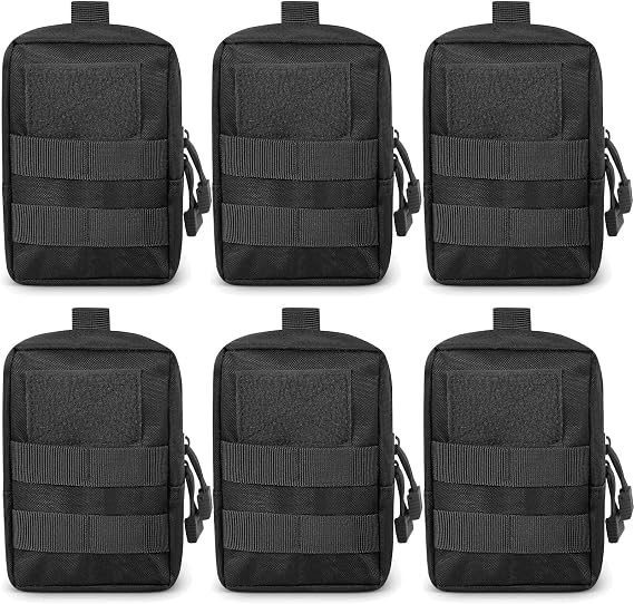 6-Pack Molle Pouch Tactical Molle Pouches Compact Utility EDC Waist Bag Pack