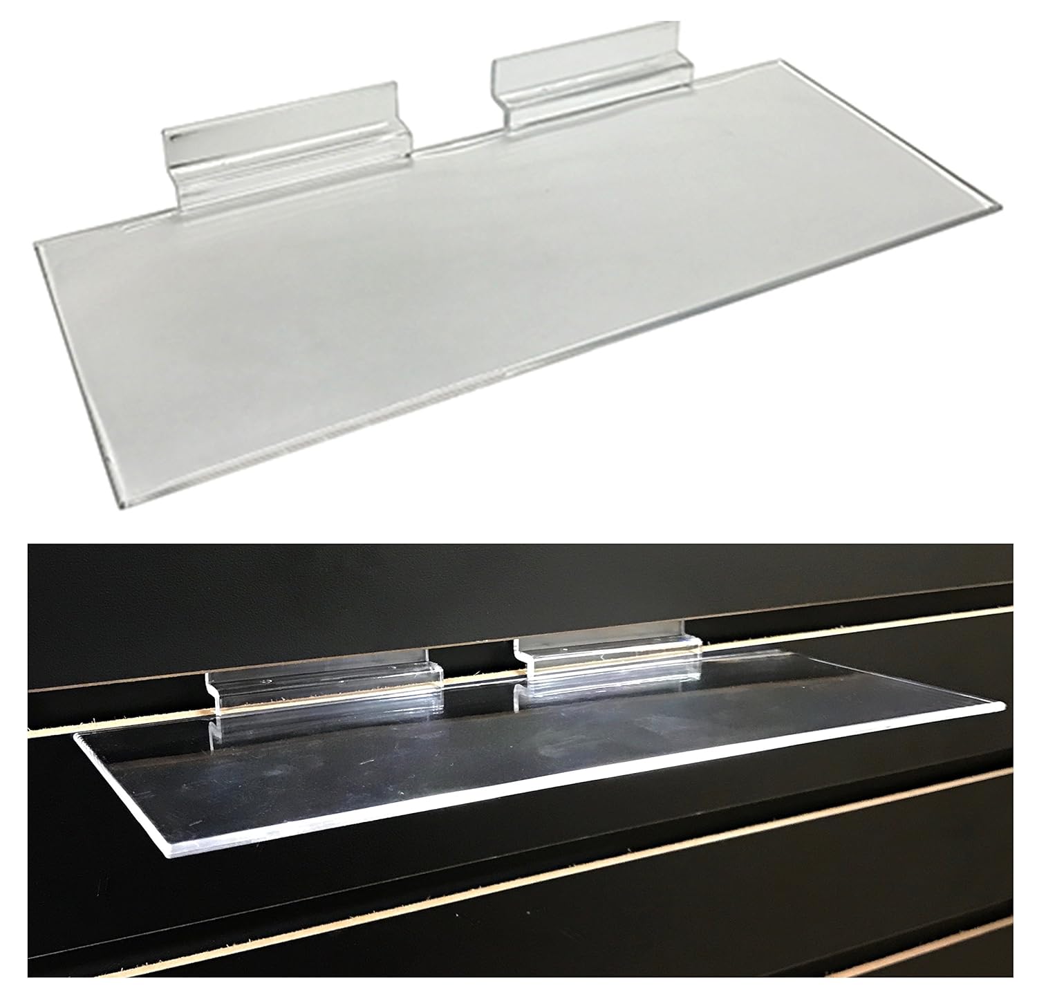 Only Hangers - Slatwall Shelf 4 Deep x 10 Long Injection Molded 5 Pack