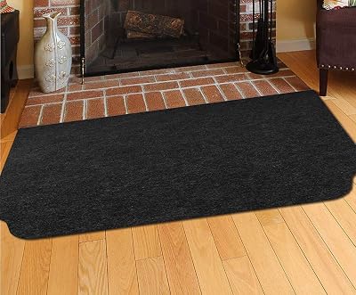 Fireplace Mat, Fire Rug for Hearth, Fireplace Floor Mat Fireproof Rug Rectangular Non Slip Fire Carpet Protects Floors Patio from Sparks Embers60 x 36B