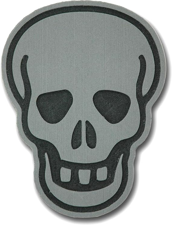 Snowboard Stomp Pad - Large Skull - Gray