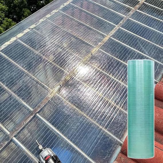 Polycarbonate Roofing Sheets,Outdoor Waterproof Transparent Plastic Panels,Easy to Bend and Cut Roof Panels,Glassfiber Sheet,Cold Framed Replacement Panels,for Greenhouse Garden,WL-59787in