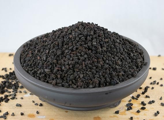 10 Cups 1/8" Horticultural Black Lava for Cactus & Succulent, Bonsai Tree Soil Mix, Top Dressing (2.5Q BK Lava S)