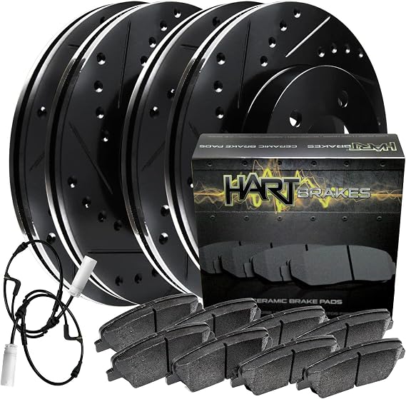 Hart Brakes Front and Rear Brake Kit Fits 2010-2012 Jaguar XF