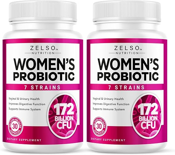 ZELSO (2 Pack) Women's Probiotic, 175 Billion CFU Probiotic Supplement Designed for Ultimate Women's Health, 2 Month Supply