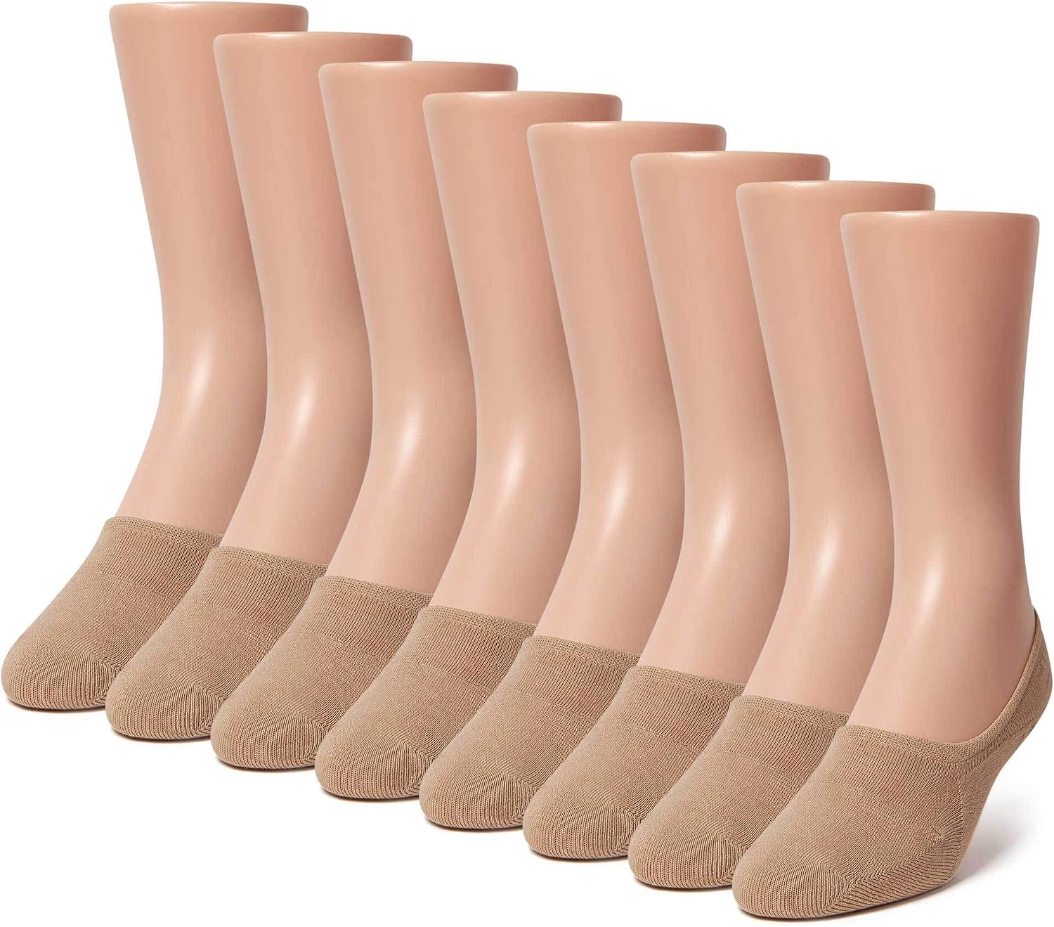 Sheec Ultimate WOMEN'S NON-SLIP NO SHOW REINFORCED SEAMLESS TOE Active SoleHugger Loafer Sock 4 pairs  8 pairs