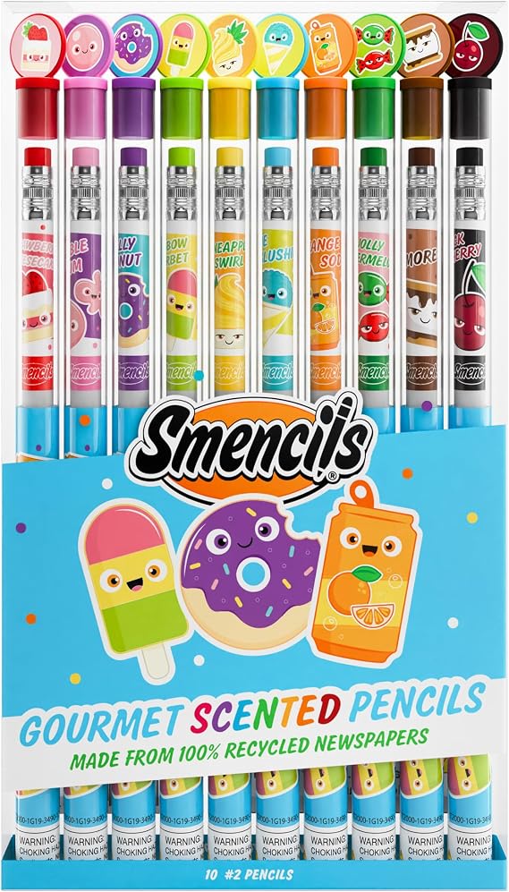 Scentco Graphite Smencils - HB #2 Scented Pencils, Pack of 10