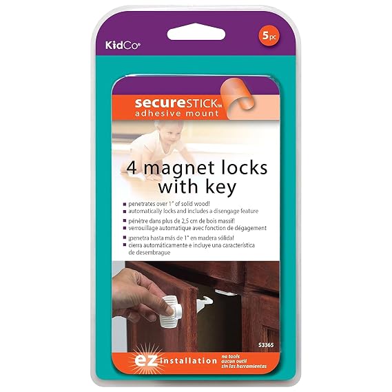 Kidco Magnet Lock Set - 4 Pack Magnetic Locks for Child Protection