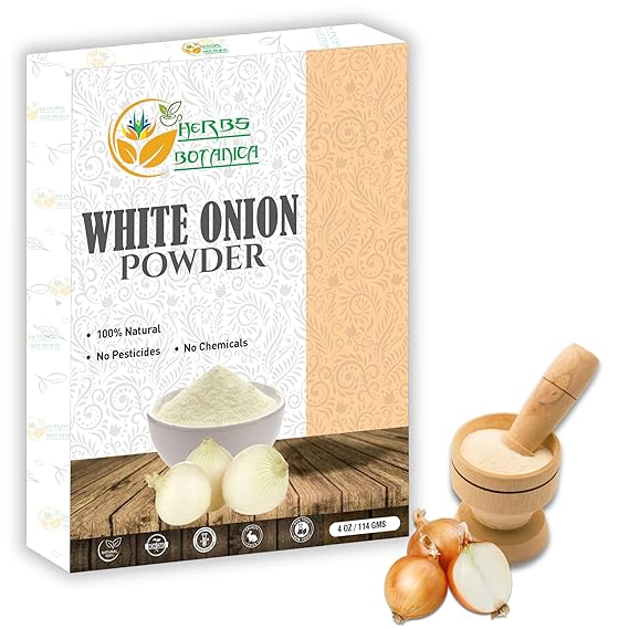 Herbs Botanica Onion Powder 100% Pure & Natural Granulated Onion Seasoning for Cooking, Soups & Spice Blends Non-GMO, No Additives, Bulk Pack for Kitchen Use 4 oz Resealable Pouch