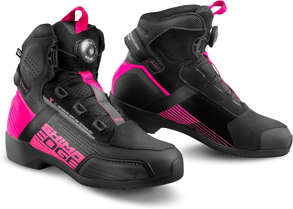 SHIMA Edge Motorcycle Riding Shoes Men Women Ventilated Waterproof Leather Boots Summer Suede ATOP Street Sport Stealth