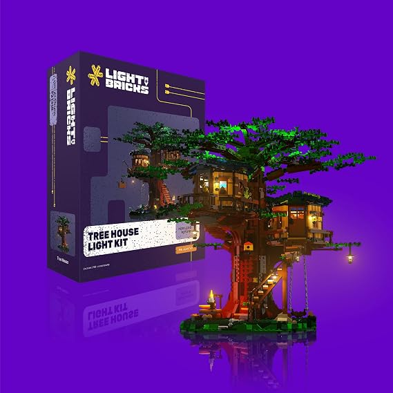Light My Bricks 2.0 LED Light Kit for Lego Ideas Tree House 21318 Compatible Lighting Set to Illuminate Lego 21318 Treehouse (Model Not Included) | LED Lighting Set for Ideas Tree House Model, Compatible Lighting Set to Illuminate Lego 21318 Treehouse (Model Not Included)