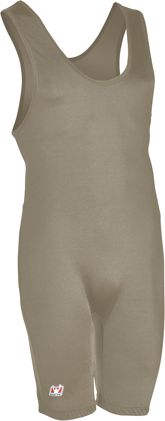 Brute Solid Men's Wrestling Singlet -:GREY - YS