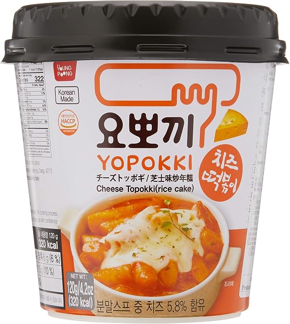 Hete Yopoki Instant Cup Cheese Toppoki Cup 4.2 oz 120 g Toppoki Korean Food/mail order/rice cake/Korean food/Korean cooking/Korean toppoki
