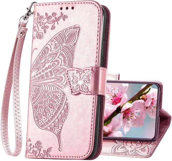 for Samsung Galaxy S23 5G Case Wallet,Rose Gold